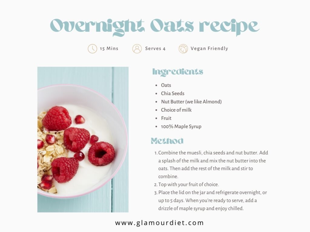 Overnight oats are an ideal alternative for a nutritious